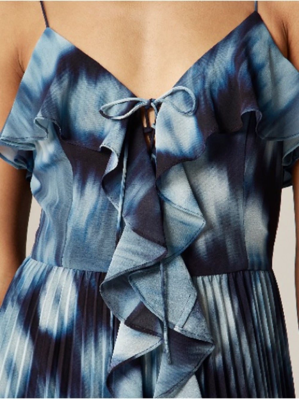 J.Crew Collection chiffon ruffle dress in blurry floral print CO422 - Picture 2 of 14